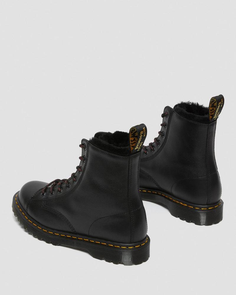 Dr Martens Barton Made in England Shearling Forede Læder Vinterstøvler Herre Sort | DK 573SGL